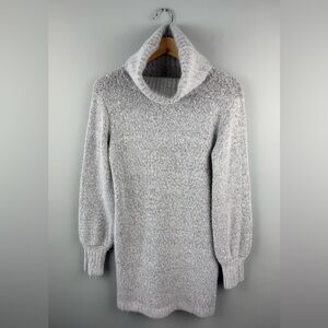 Guess Light Gray Cowl Neck Tunic Sweater